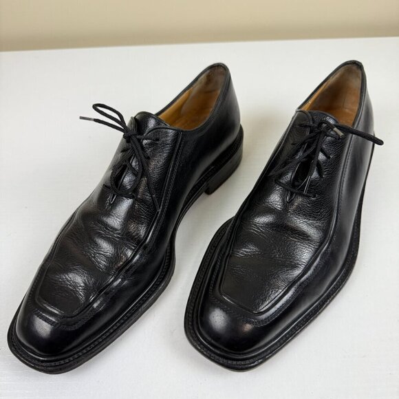 A Testoni Men\'s Lace Up Black Leather Oxfords main image 10
